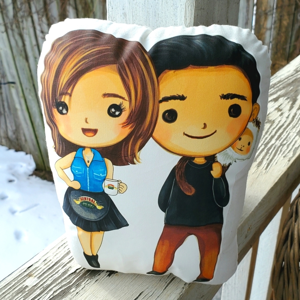 Friends Rachel and Ross Pillow Pal. New.